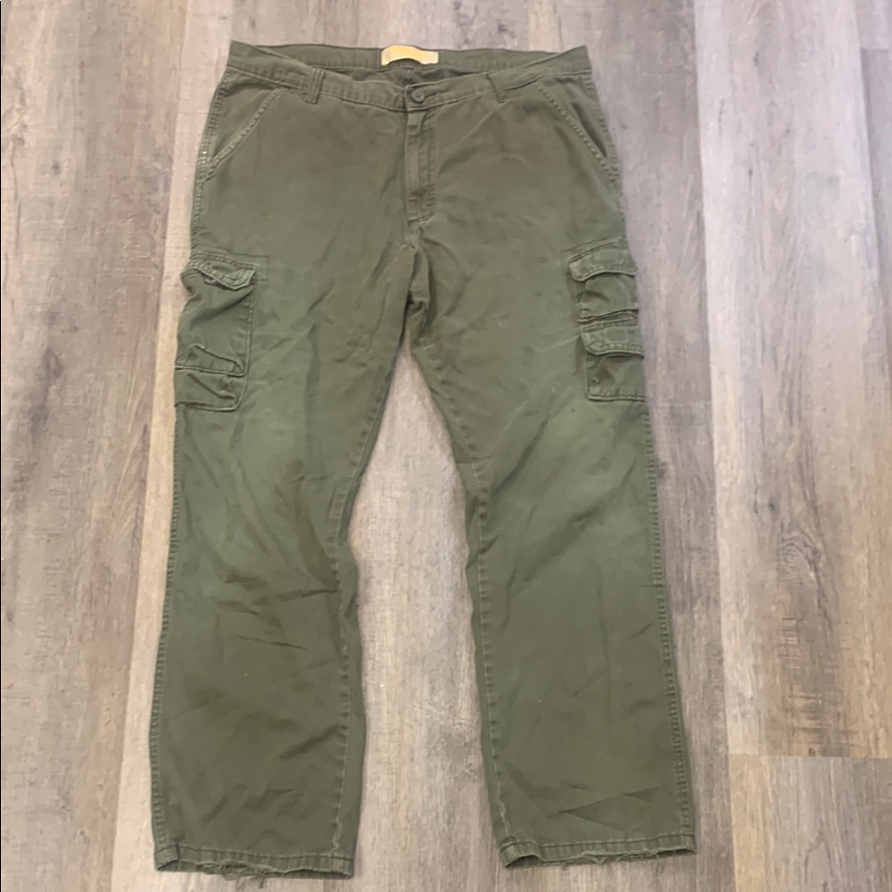 Wrangler Green Cargo Pants Relaxed Fit